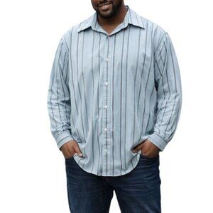 Claiborne Size XL Shirt Mens Button-Down Striped Long Sleeve